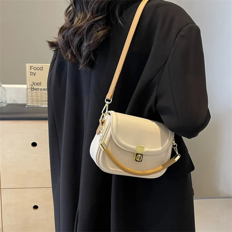 Duoluplo Doron Paul PU Handbag, Shoulder Bag Regular Women's Ecru/Black/Burgundy/Brown-2
