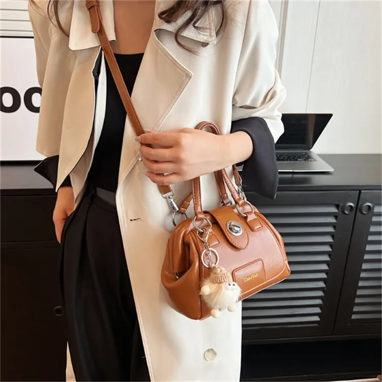 SUPERCUTE PU Doctor Bag Crossbody Bag Handbag Regular Women's White/Black/Coffee/Brown-21