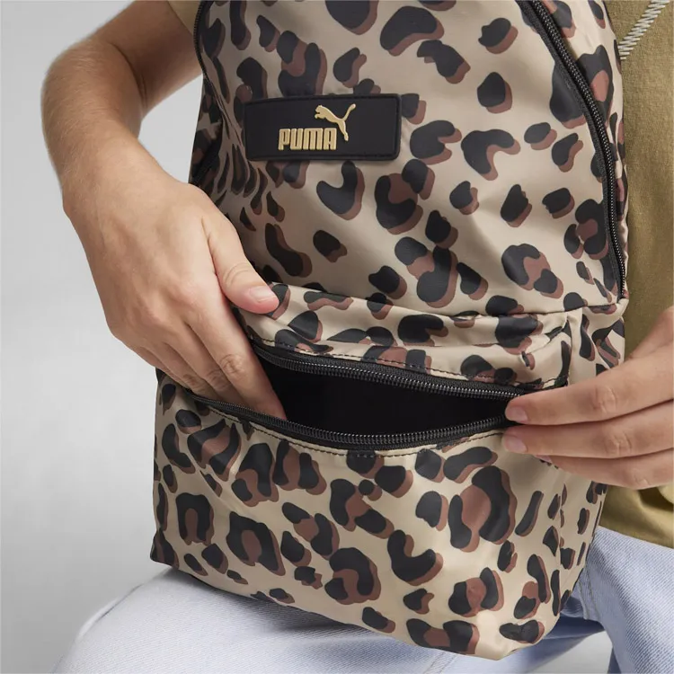 PUMA Polyester Backpack Regular Women's Grassland Brown Animal-3