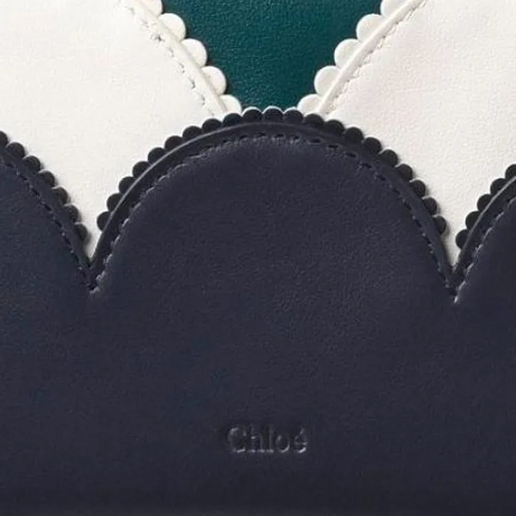 Chloe Calfskin Wallet Women's Marine Blue-3
