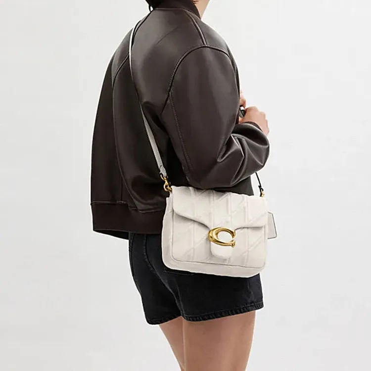 COACH Sheepskin Crossbody Bag, Shoulder Bag Trumpets Women's Chalk White-5