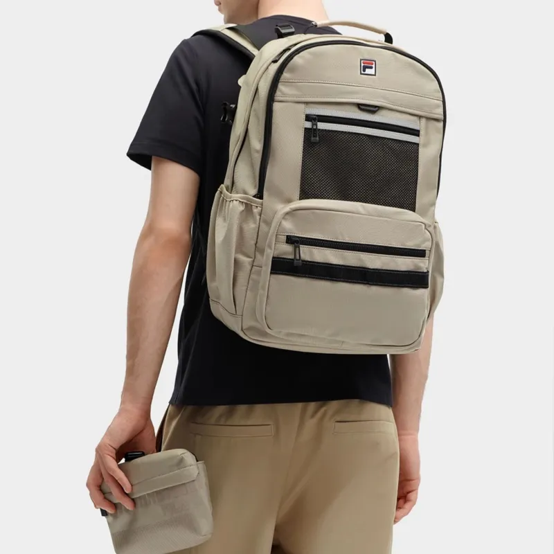 FILA Fabric Backpack Men's Pearl Shell Khaki-5