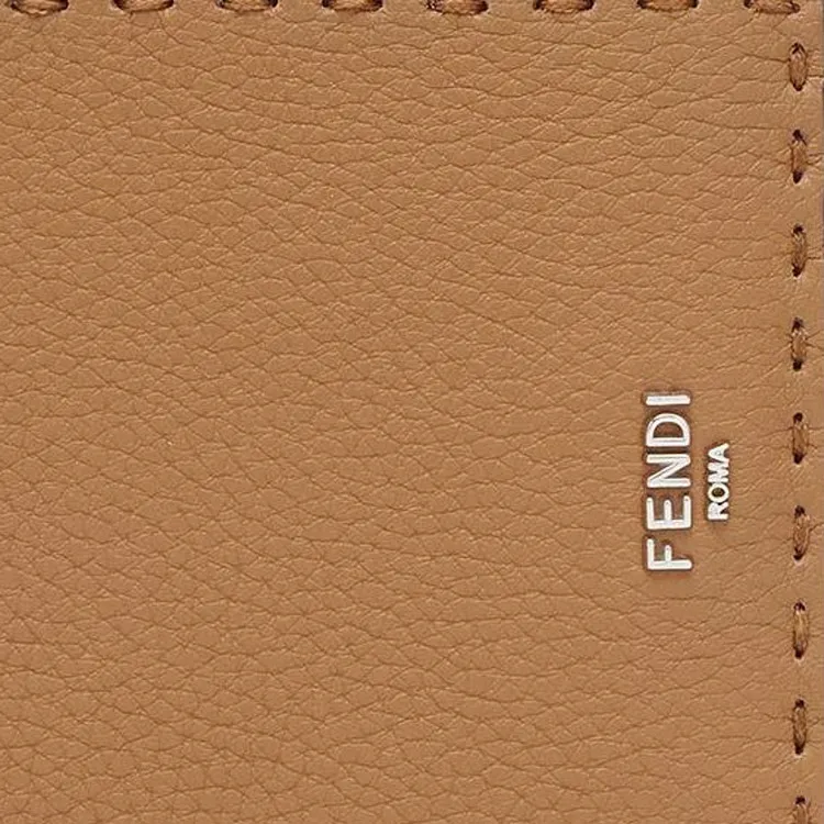 FENDI Calfskin Wallet Men's Beige-3