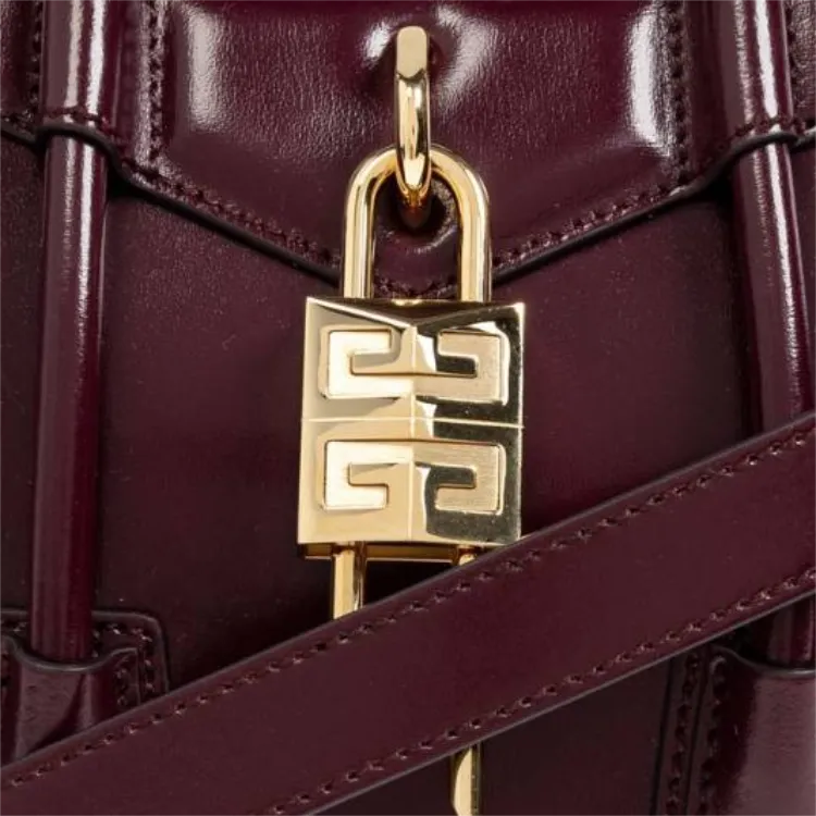 GIVENCHY Antigona Lock Calfskin Shoulder Bag Crossbody Bag Handbag Mini Women's Red-3