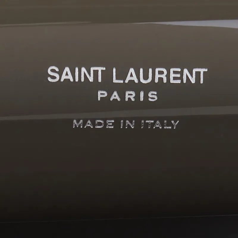 SAINT LAURENT LE ANNE-MARIE Patent Leather One Shoulder Handbags Large Size Women's Gray-4
