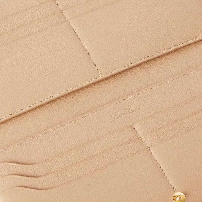 Loro Piana Calfskin Wallet Regular Women's Light Tonka Yellow-3