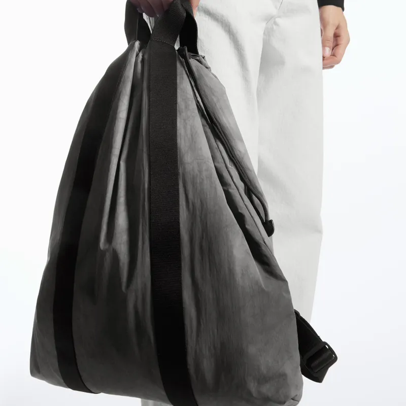 COS Recycled Polyamide Backpack Regular Unisex Gray-4
