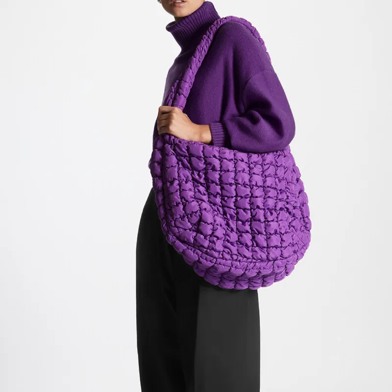 COS Polyester Cloud Bag, Handbag, Shoulder Bag Regular Women's Purple-3