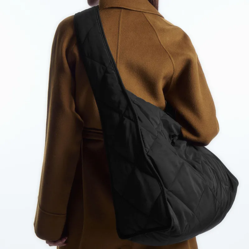 COS Polyester Handbag Shoulder Bag Unisex Black-5