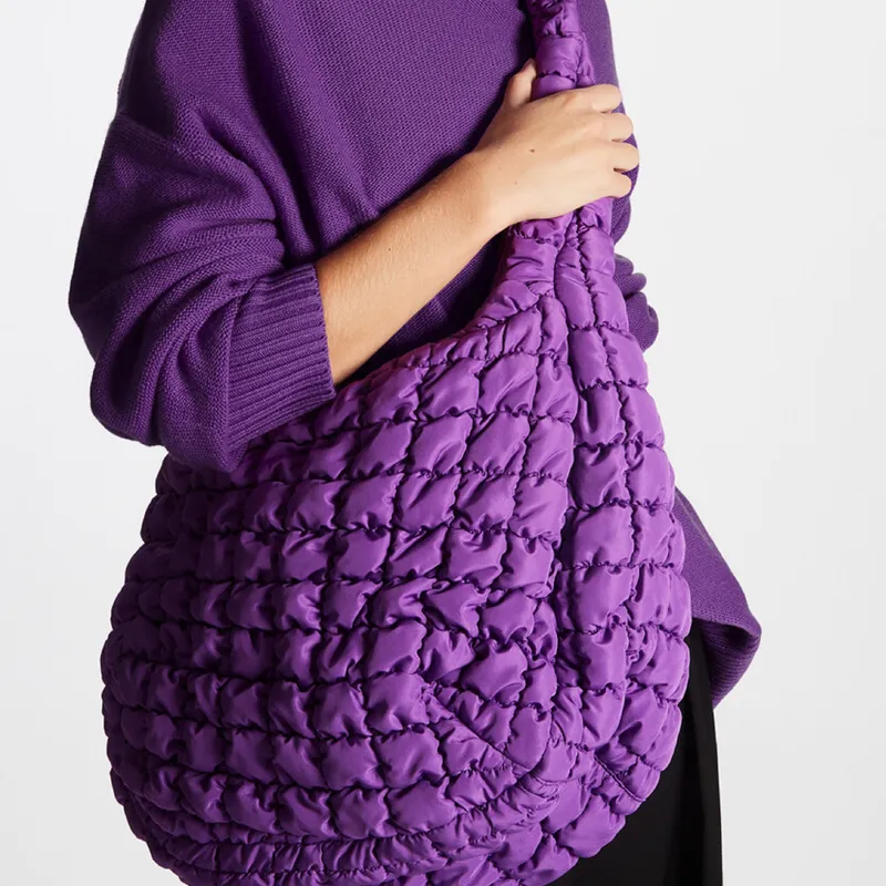 COS Polyester Cloud Bag, Handbag, Shoulder Bag Regular Women's Purple-4