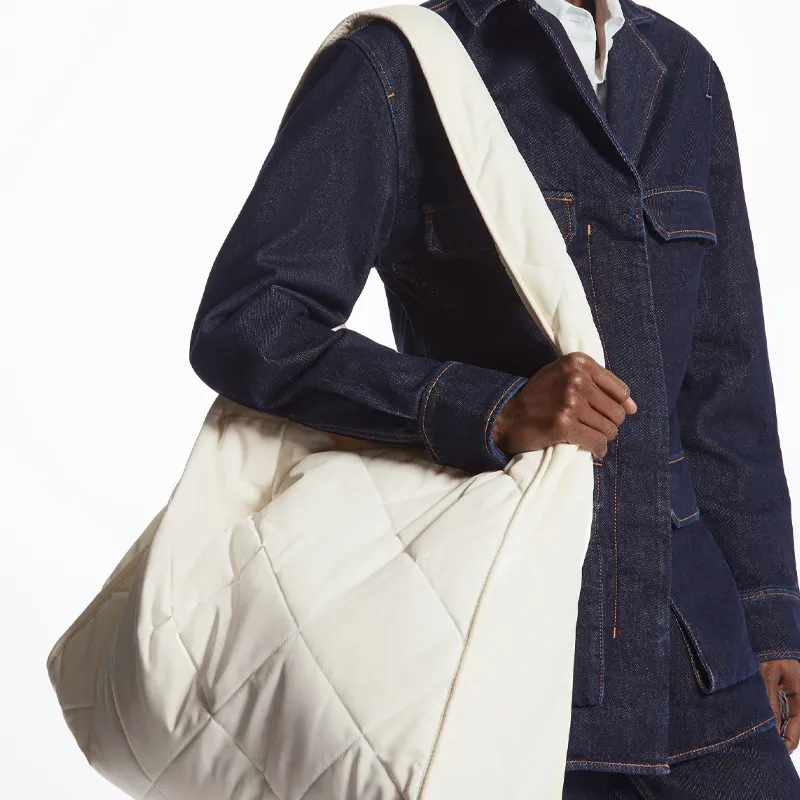 COS Polyester Handbag Shoulder Bag Unisex Cream-3