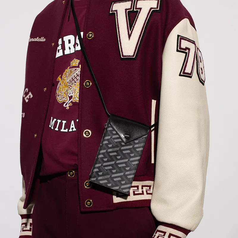 VERSACE La Greca Cellphone Pouches-4
