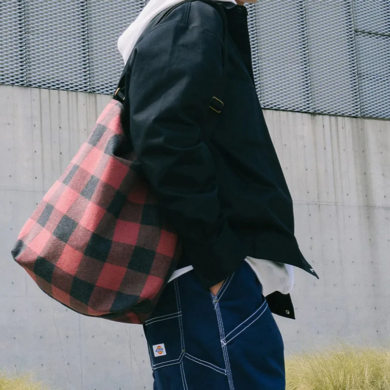 Dickies Polyester Tote Bag Shopping Bag Shoulder Bag Crossbody Bag Handbag Medium Size Unisex Red-2