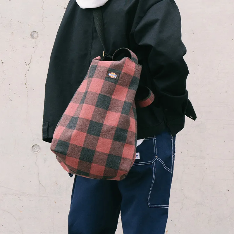 Dickies Polyester Tote Bag Shopping Bag Shoulder Bag Crossbody Bag Handbag Medium Size Unisex Red-1