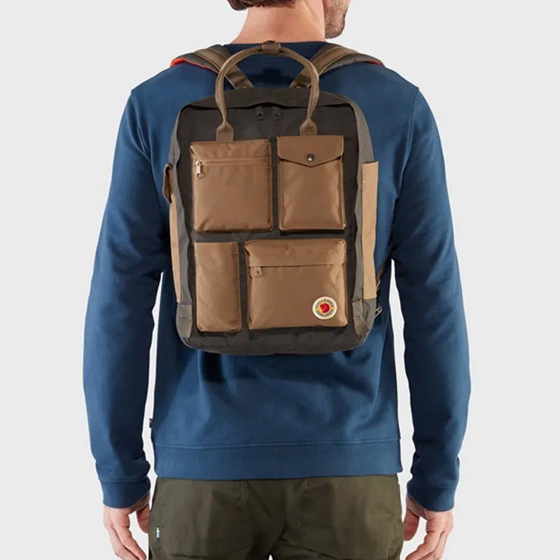 Fjallraven Kanken Vinylon Backpack Regular Unisex Gray Brown-4