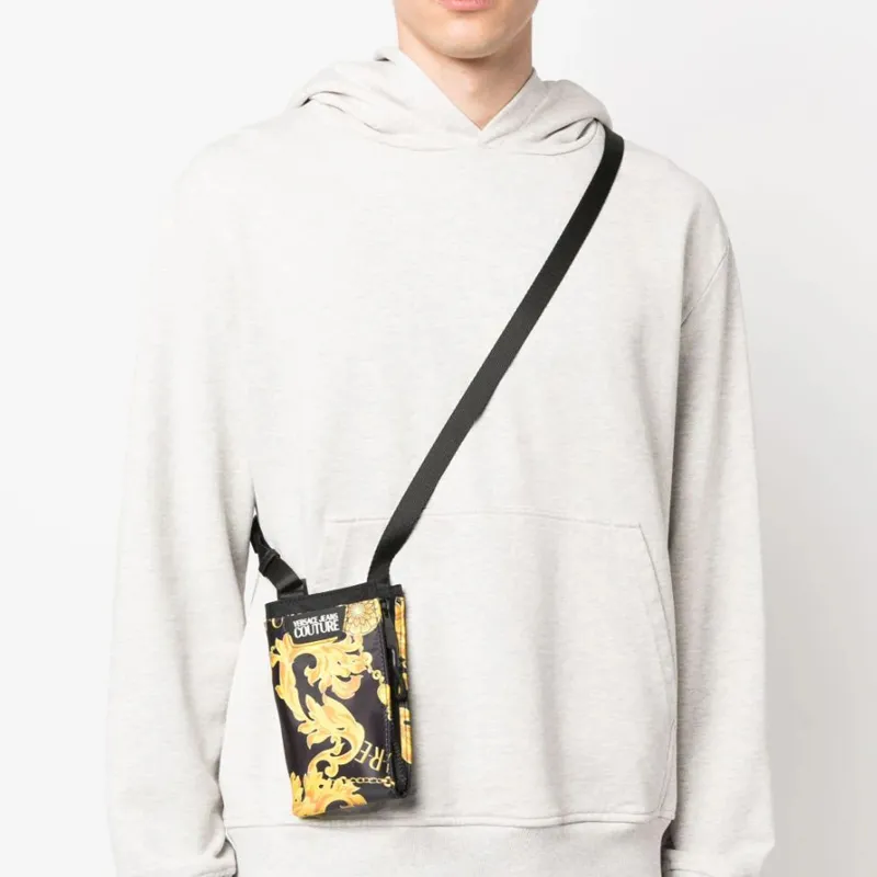 VERSACE JEANS COUTURE Nylon Crossbody Bag, Shoulder Bag Men's-4