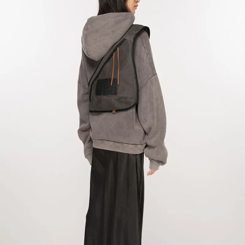Acne Studios Fabric With Leather Sling Bag Regular Men's Gray-4