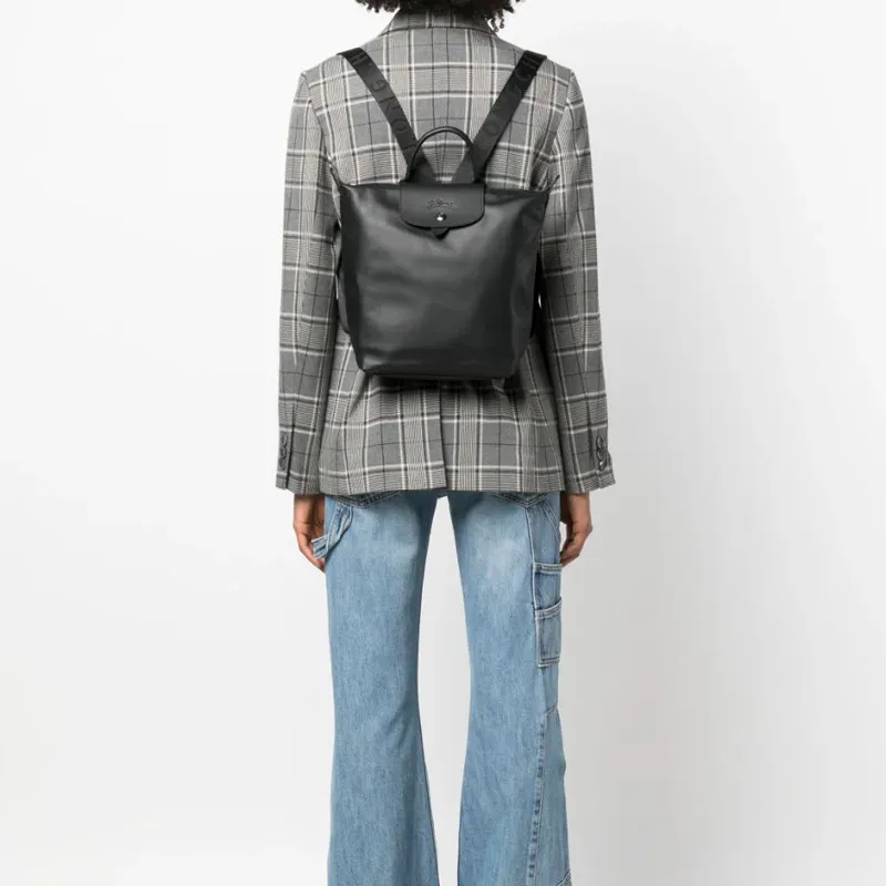 LONGCHAMP Small Le Pliage Leather Backpack-5