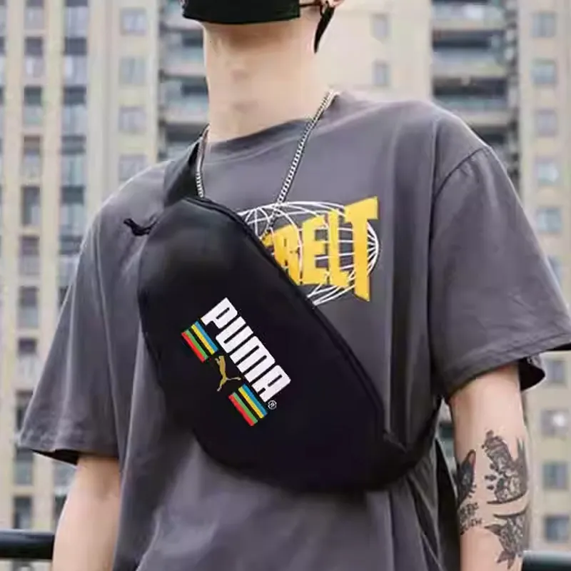 PUMA Textile Artificial Leather Crossbody Bag Sling Bag Fanny Pack Regular Unisex Black-3