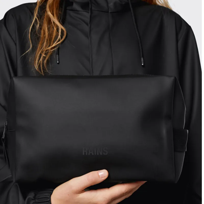Rains Polyester Polyurethane Storage Bag Large Size Unisex Black-4
