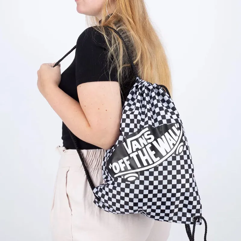 Vans Polyester Backpack Regular Unisex Black White-4