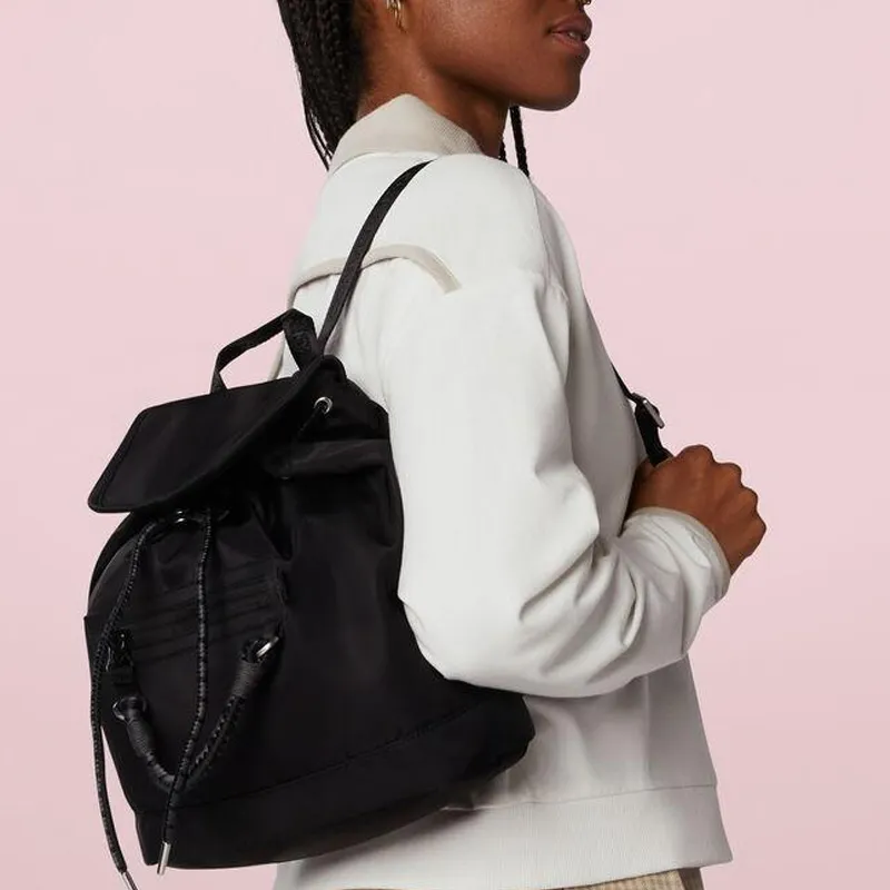 Converse Polyester Bucket Bag Backpack Regular Unisex Black-2