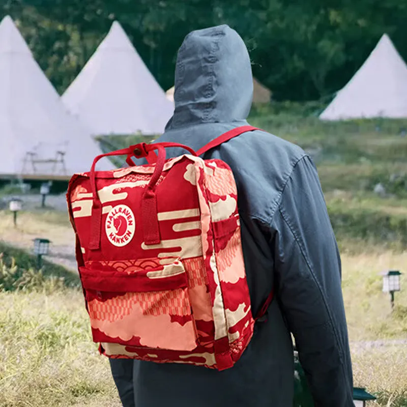 Fjallraven Vinylon Backpack Large Size Unisex Red-5
