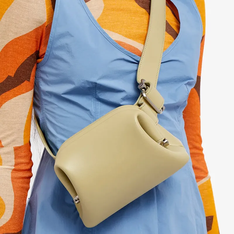 OSOI PECAN BROT Cow Leather Fanny Pack Shoulder Bag Crossbody Bag Regular Women's Sage Green-4
