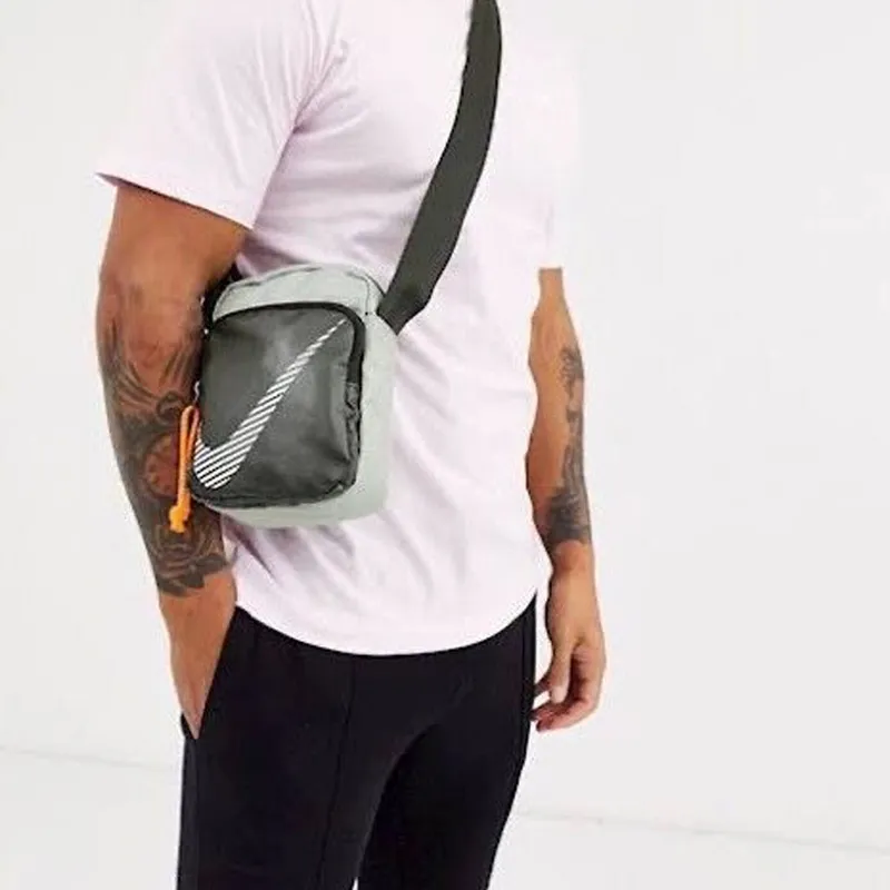 Nike Heritage Polyester Small Square Bag Cell Phone Pouch Shoulder Bag Crossbody Bag Regular Unisex Green-3