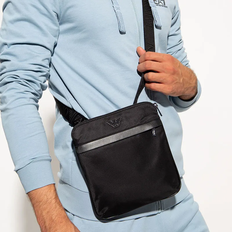 EMPORIO ARMANI Nylon Crossbody Bag Shoulder Bag Men's Black-3