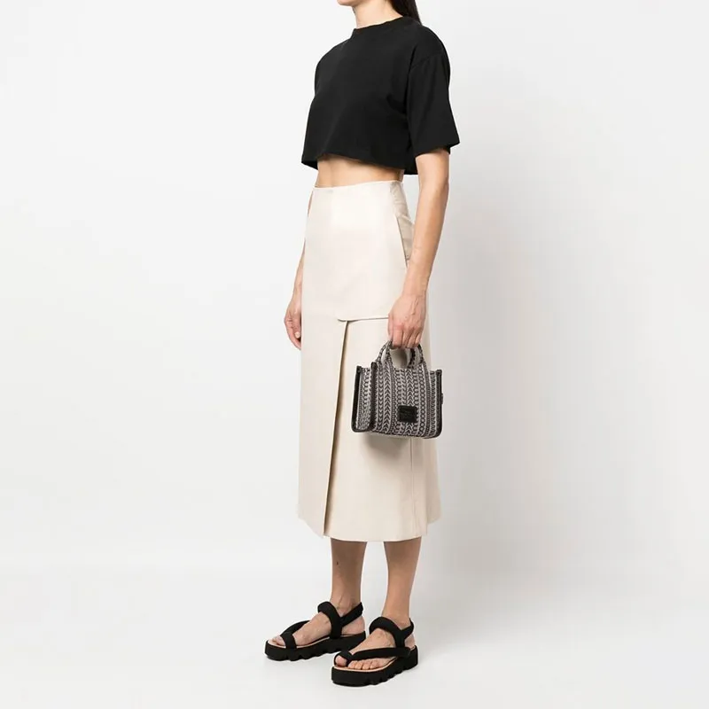 MARC JACOBS The Monogram Logo Patch Micro Tote Bag-2