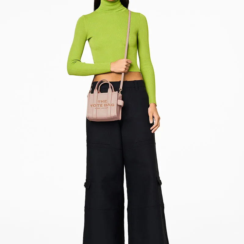 MARC JACOBS The Crossbody Mini Tote Leather Rose-4