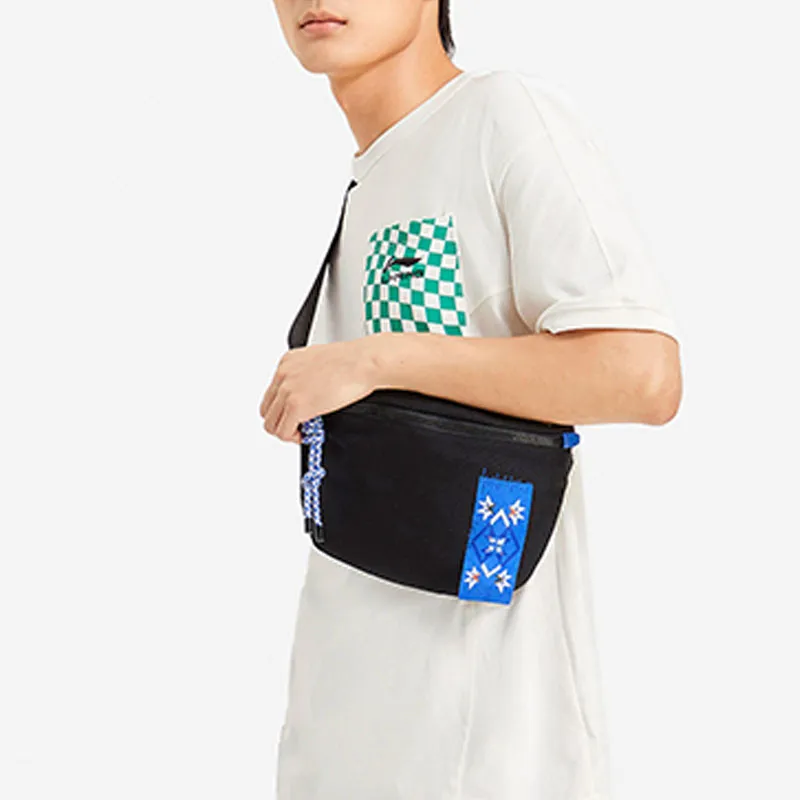 LiNing Fabric Sports Bag Shoulder Bag Fanny Pack Regular Unisex Black-5