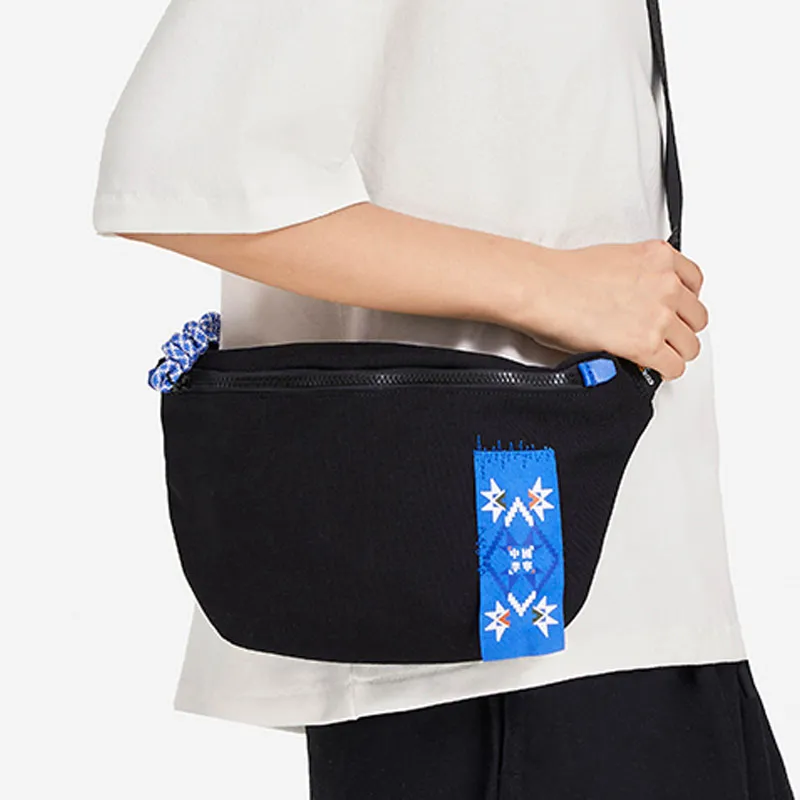 LiNing Fabric Sports Bag Shoulder Bag Fanny Pack Regular Unisex Black-4