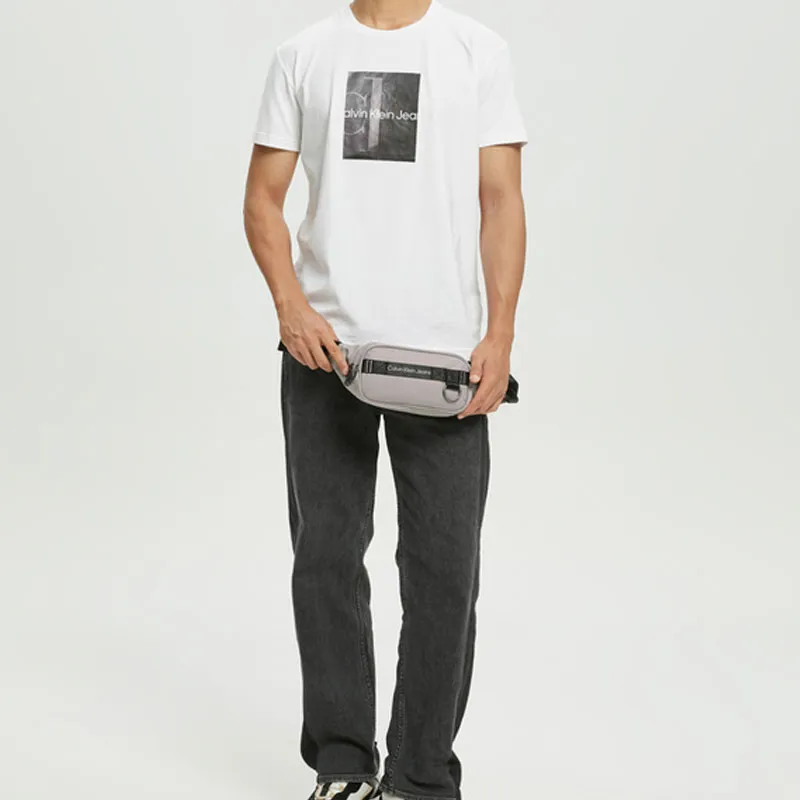 CALVIN KLEIN Fabric One Shoulder Crossbody Bag Sling Bag Fanny Pack Medium Size Men's Gray-4