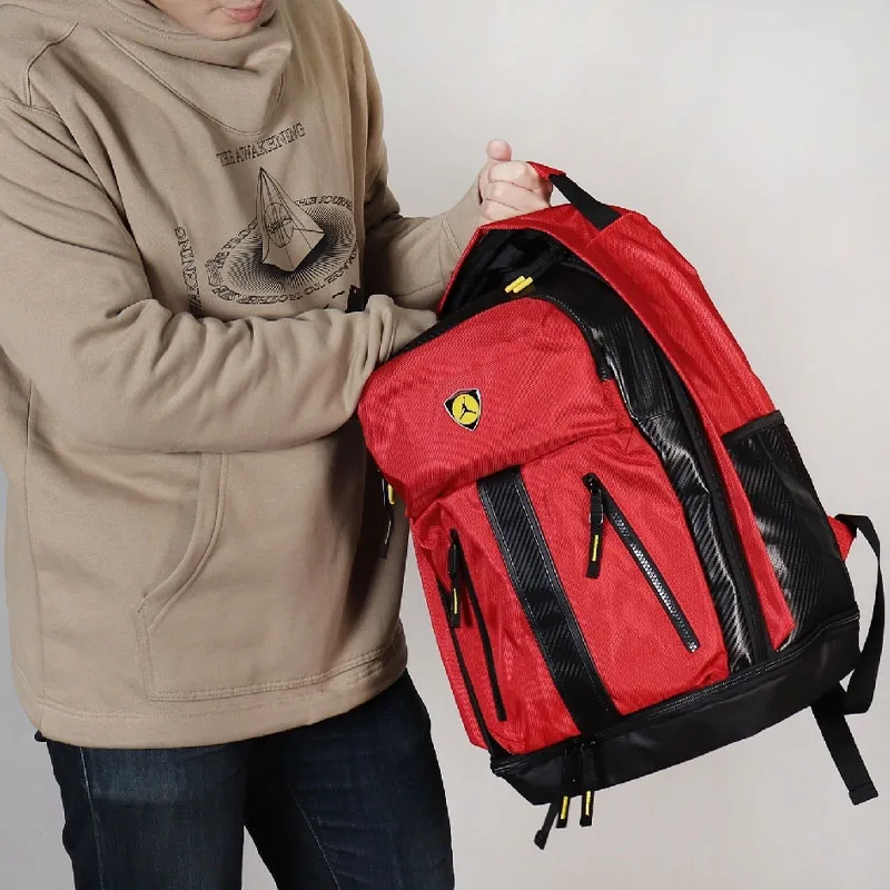 Jordan Polyester Backpack Backpack Regular Men's Preppy Red-3