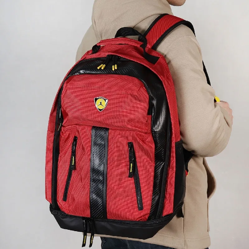 Jordan Polyester Backpack Backpack Regular Men's Preppy Red-4