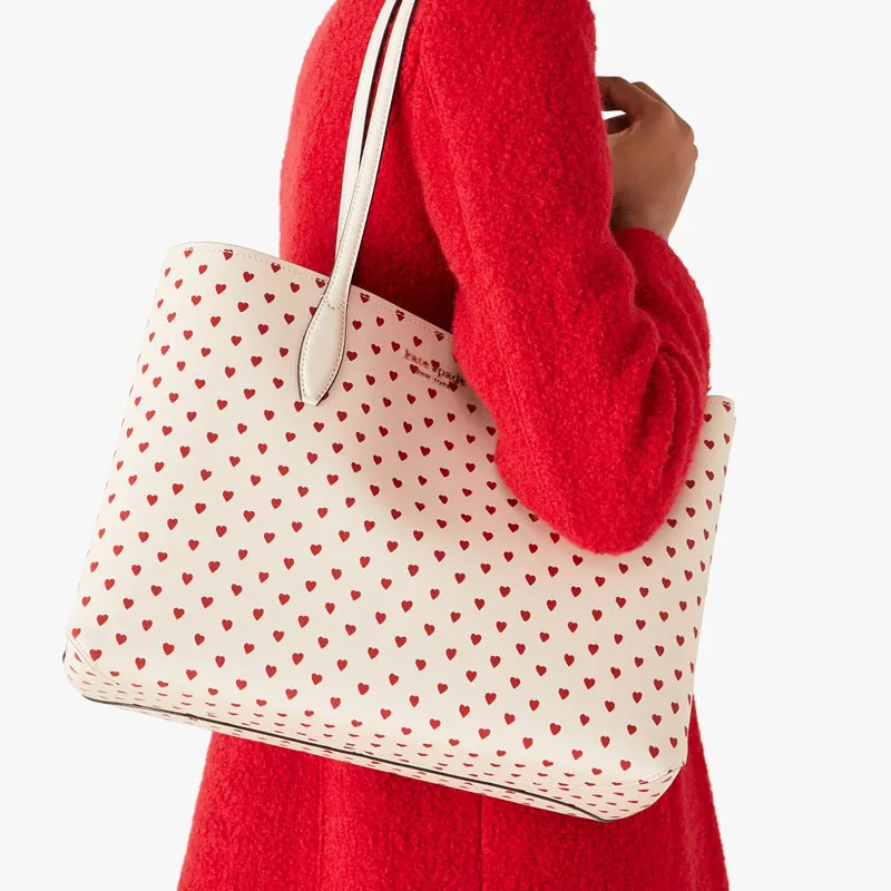 Kate Spade All Day Artificial Leather Tote Bag Shopping Bag Handbag Shoulder Bag Large Size Women's White-4