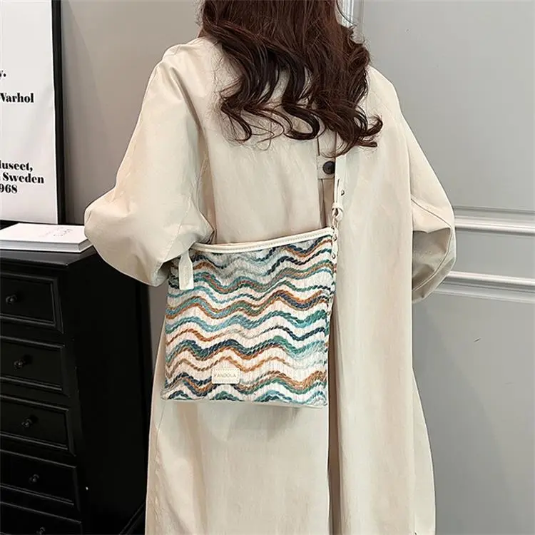 Cwatcun PU Shoulder Bag Women's Brown/White-4