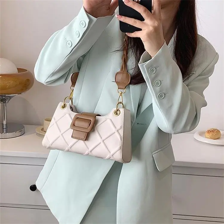Duoluplo Doron Paul Pu Shoulder Bag Baguette Bag Shoulder Bag Regular Women's White/Khaki/Green/Black/Brown-16