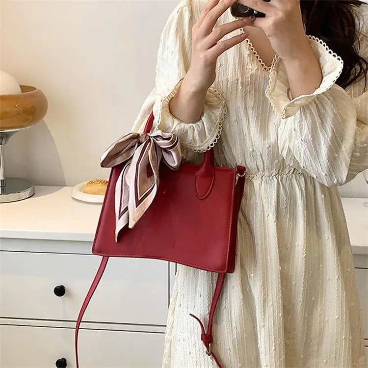 NOMK PU Handbag, Shoulder Bag Tubas Women's Red/White/Black-3