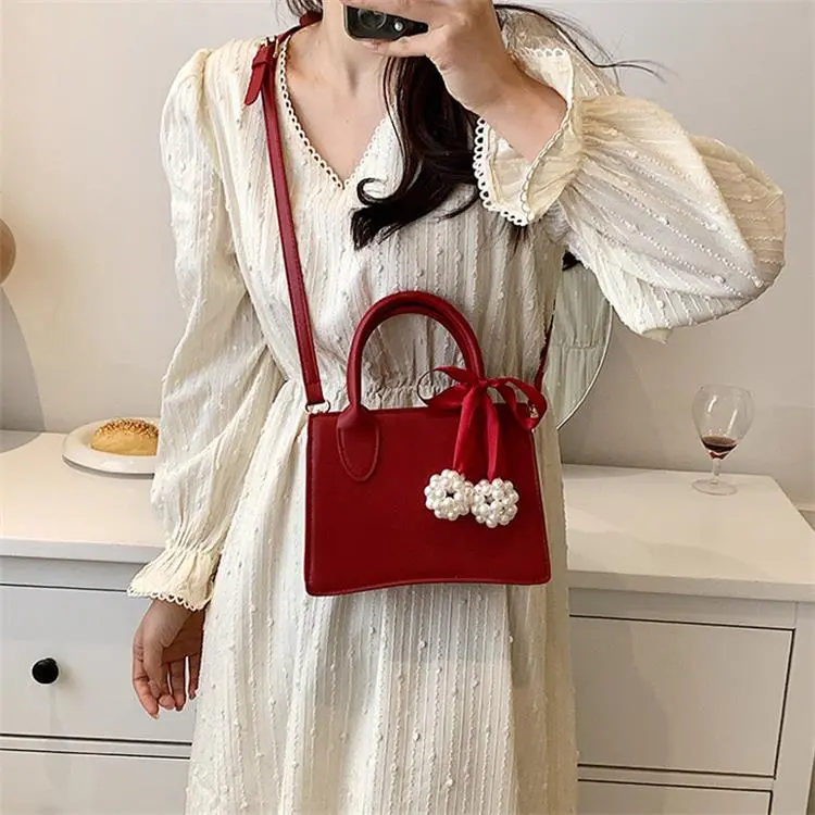 NOMK PU Handbag, Shoulder Bag Tubas Women's Red/White/Black-16