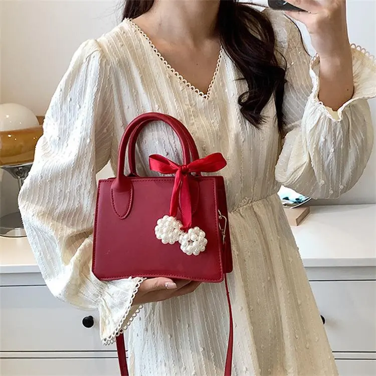 NOMK PU Handbag, Shoulder Bag Tubas Women's Red/White/Black-18