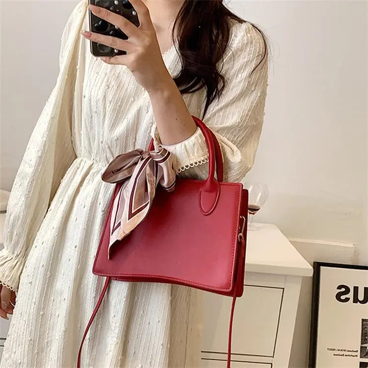 NOMK PU Handbag, Shoulder Bag Tubas Women's Red/White/Black-2