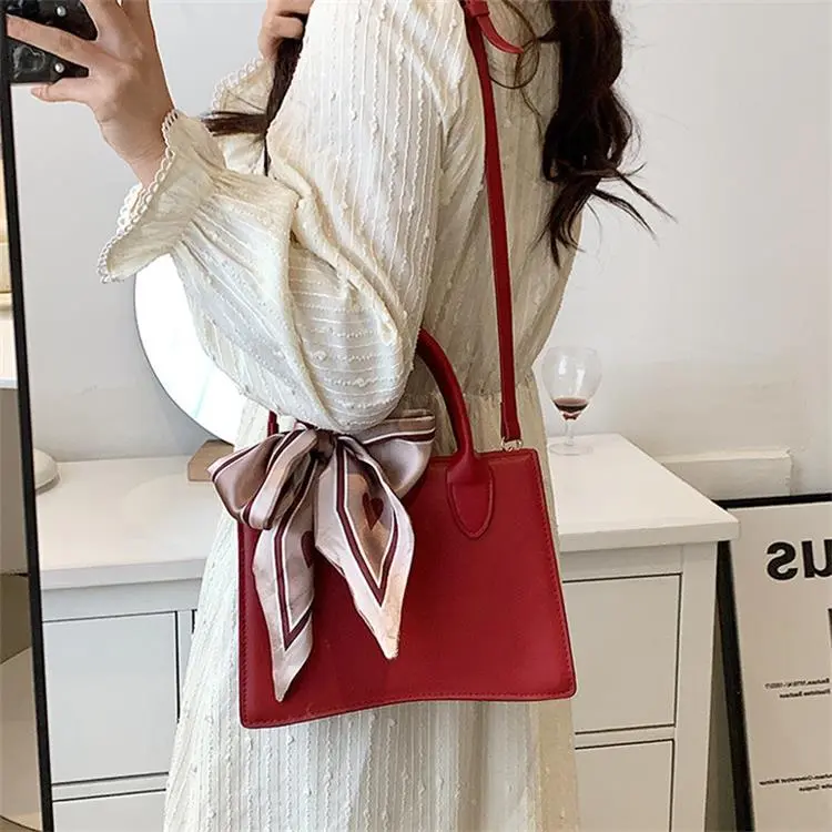 NOMK PU Handbag, Shoulder Bag Tubas Women's Red/White/Black-1