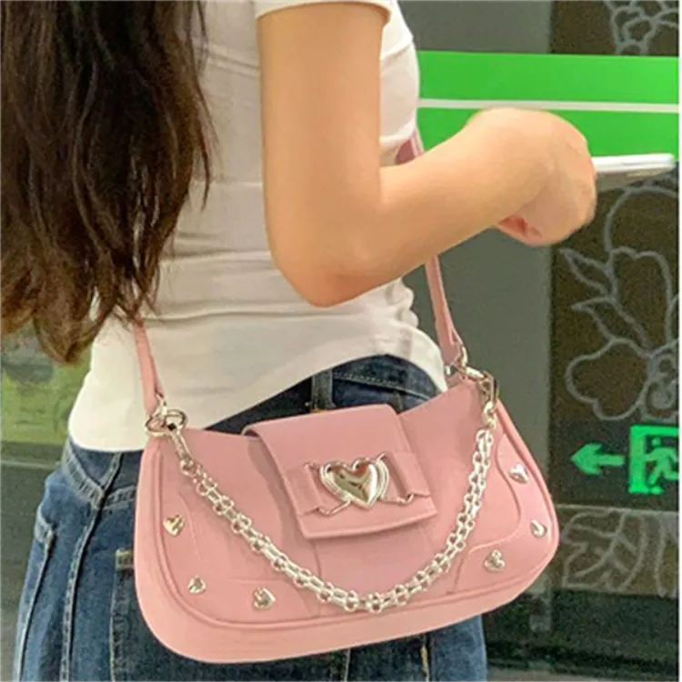 Dusen Kangaroo Selected Fabric Crossbody Bag Regular Women's Adjustable Strap Style Pink-4