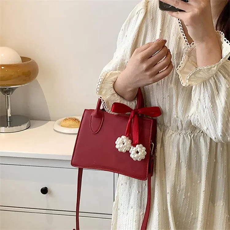 NOMK PU Handbag, Shoulder Bag Tubas Women's Red/White/Black-17