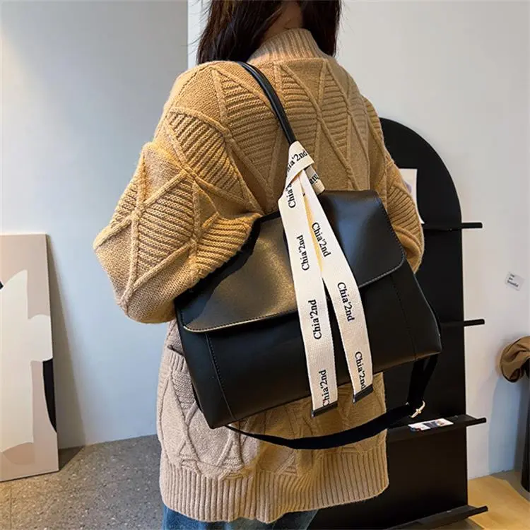 Duoluplo Doron Paul PU Commute Tote Shoulder Bag Regular Women's White/Black/Khaki/Brown/Green/Light Brown-4
