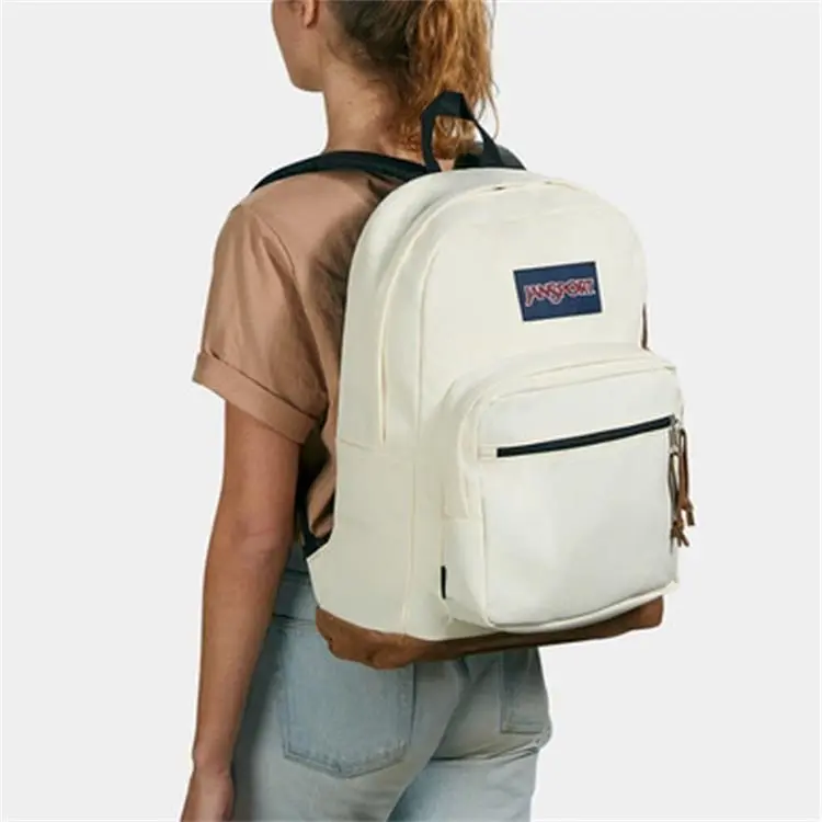JanSport Polyester Backpack Regular Unisex Ecru-4
