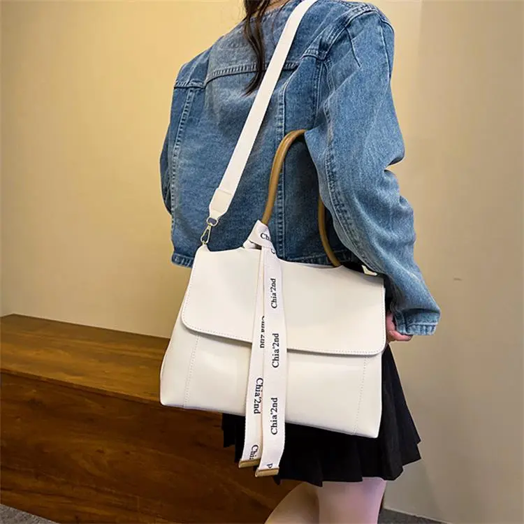 Duoluplo Doron Paul PU Commute Tote Shoulder Bag Regular Women's White/Black/Khaki/Brown/Green/Light Brown-2